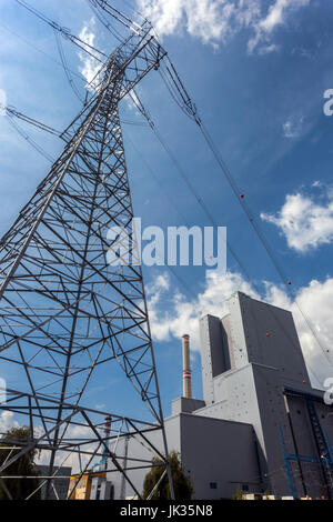 Ledvice power plant, le nord de la Bohème, en République Tchèque Banque D'Images