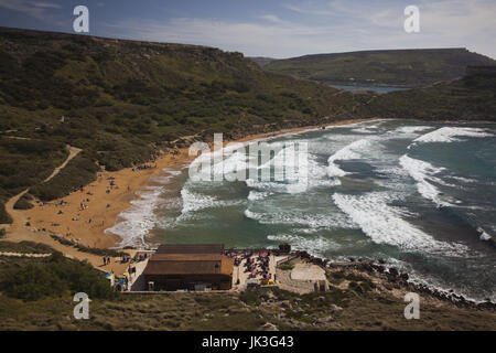Malte, au nord-ouest de Malte, de Ghajn Tuffieha Bay Beach Banque D'Images