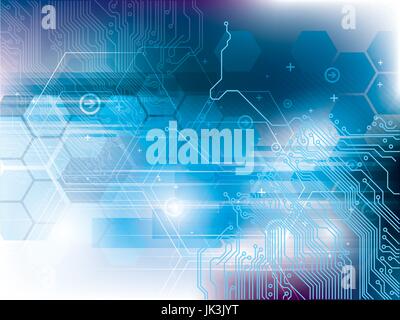 Arrière-plan de technologie futuriste avec circuit intégré Illustration de Vecteur