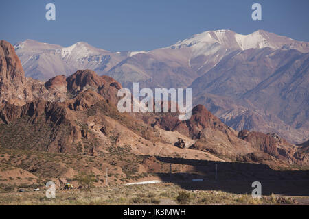 L'Argentine, la Province de Mendoza, Polvaredas, paysage hors de RN 7 Banque D'Images