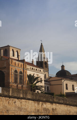 Italie, Sardaigne, dans l'ouest de la Sardaigne, Alghero, remparts détail Banque D'Images