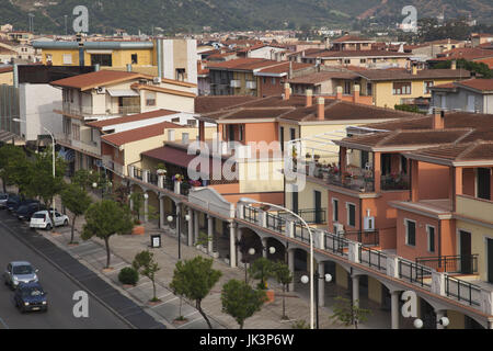 Italie, Sardaigne, Sardaigne orientale, région de l'Ogliastra, Tortoli, vue aérienne de la station balnéaire Banque D'Images