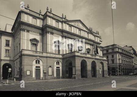 L'Italie, Lombardie, Milan, Teatro alla Scala, l'opéra La Scala, matin Banque D'Images