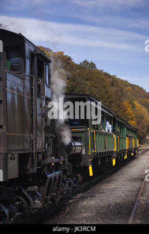 USA, West Virginia, Cass, Cass Scenic Railroad State Park, train à vapeur Banque D'Images