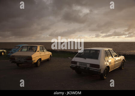 L'Uruguay, Colonia del Sacramento, ferry Buquebus à Buenos Aires sur le rio de la Plata, dusk Banque D'Images