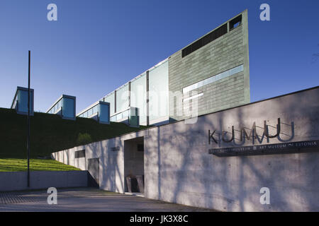 L'Estonie, Tallinn, zone de Kadriorg, KUMU, Musée d'art de l'Estonie, extérieur, matin Banque D'Images