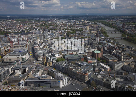 Allemagne, Hessen, Frankfurt am Main, vue sur la tour principale, la place Hauptwache et quartier commerçant de Zeil, Banque D'Images