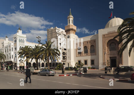 La Tunisie, la Côte Centrale de Tunisie, Sfax, Place de la République et l'hôtel de ville Banque D'Images