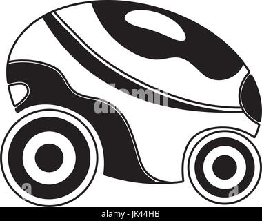 Voiture futuriste de contour design avec des éléments modernes Illustration de Vecteur