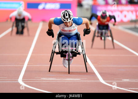 Carly Tait concourant aux Championnats du monde de para-athlétisme au Stade Olympique de Londres, Londres, 2017 Banque D'Images