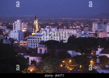 L'Argentine, la province de Salta, Salta, vue depuis l'Est, l'aube Banque D'Images