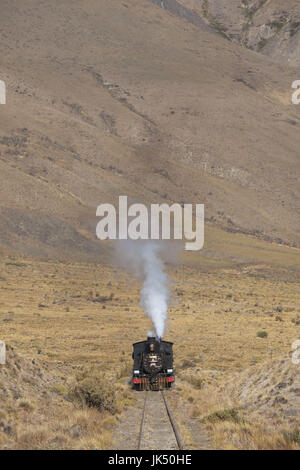 L'Argentine, Patagonie, la Province de Chubut, Esquel, La Trochita jauge étroite, vieux train à vapeur Express de Patagonie Banque D'Images