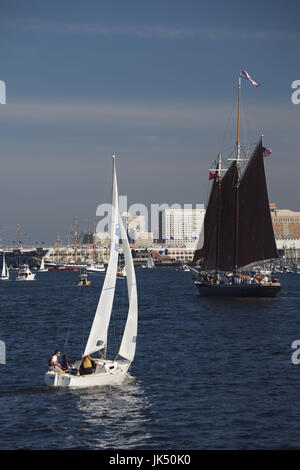 États-unis, Massachusetts, Boston, Boston Voile Tall Ships Festival des grands voiliers, le port de Boston Banque D'Images