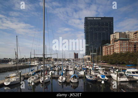 USA, Maryland, Baltimore, Inner Harbor, Port de plaisance de l'Est Banque D'Images