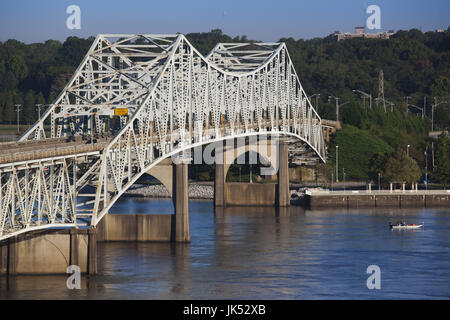 USA, Ohio, Muscle Shoals, Florence, O'Neil, Mississippi River Bridge Banque D'Images