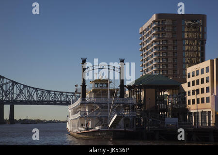 États-unis, Louisiane, Nouvelle Orléans, Riverboat Creole Queen, Mississippi River Banque D'Images
