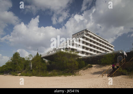 La Lettonie, Jurmala, Majori Village, Baltic Beach Hotel sur plage Majori Banque D'Images