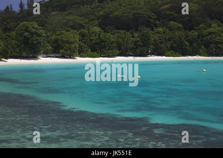 Les Seychelles, l'île de Mahé, le parc national marin de Port Launay Banque D'Images