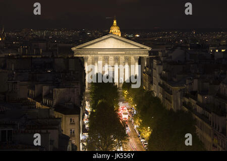 France, Paris, Sainte-Marie Madeleine et de la Rue Tronchet, antenne du soir Banque D'Images