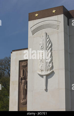 Luxembourg, Hamm, cimetière militaire US contenant les tombes de plus de 5000 morts à la guerre de WW2, tombe, memorial Banque D'Images