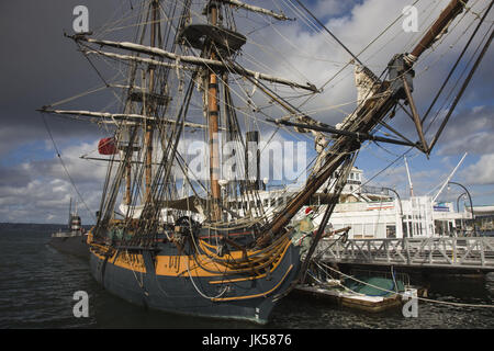 États-unis, Californie, San Diego, Musée Maritime, le HMS Surprise, réplique de la frégate de la Marine royale du 18e siècle Banque D'Images