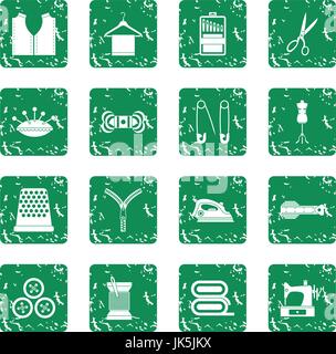 Kit de couture grunge Illustration de Vecteur