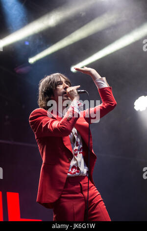 22, juillet, 2017. Sheffield, Royaume-Uni. Primal Scream headline la scène principale à la Sheffield Jalonnages Festival. © Gary Bagshawe / Alamy Live News. Banque D'Images