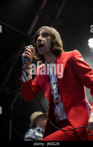 22, juillet, 2017. Sheffield, Royaume-Uni. Primal Scream headline la scène principale à la Sheffield Jalonnages Festival. © Gary Bagshawe / Alamy Live News. Banque D'Images