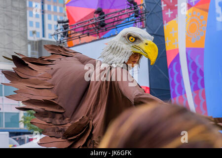 Vancouver, Canada. 22 juillet, 2017. Le tambour appelle Festival, Canada 150 + event, Larwill Park, Vancouver, Colombie-Britannique, Canada. Banque D'Images