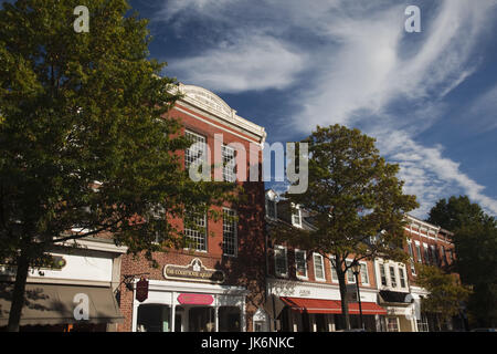 USA, Maryland, rive est de la baie de Chesapeake, Easton, les bâtiments du centre-ville Banque D'Images