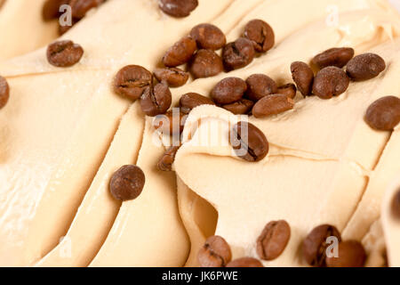 Glace délicieuse avec les grains de café. Banque D'Images