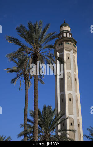 La Tunisie, la Région Provence, Tozeur, Ouled El-Hadef, vieux quartier, Sidi Abdallah mosquée Bou-Jemra Banque D'Images