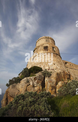 La Tunisie, le nord de la Tunisie, Tabarka, fort génois et le phare Banque D'Images