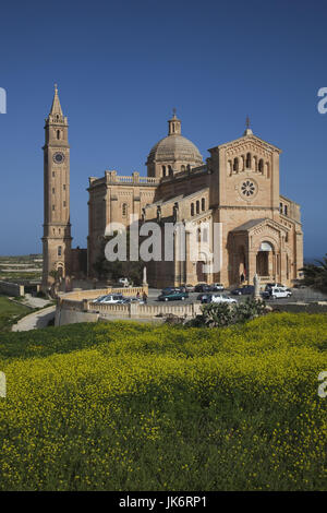 Malte, l'île de Gozo, Gharb, Basilique de Ta-Pinu, extérieur, matin Banque D'Images