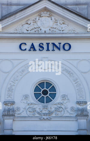 L'Espagne, Cantabria, Cantabria Région Province, Santander, détail du Casino Banque D'Images