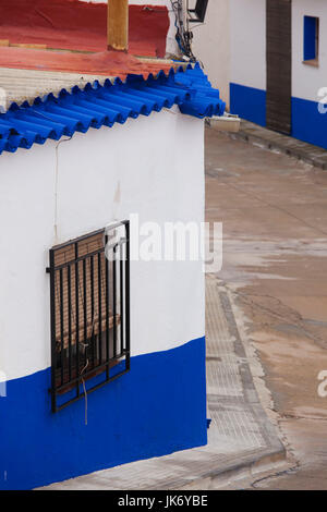 L'Espagne, Castilla-La Mancha Région, province de Ciudad Real, La Mancha Région, Campo de Criptana, maison ancienne détail Banque D'Images