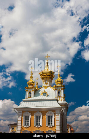 La Russie, Saint-Pétersbourg, Peterhof, le Grand Palais, l'aile de la chapelle Banque D'Images