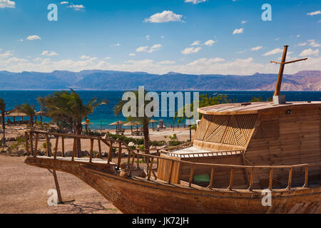 La Jordanie, Aqaba, le Roi Abdallah Reef Zone Touristique, Mer Rouge beach Banque D'Images