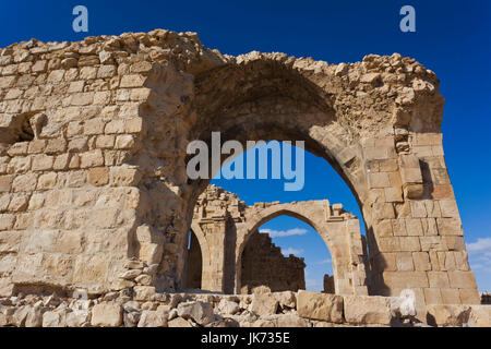 La Jordanie, Kings Highway, Shobak Shobak, ruines de château, construit en 1115 AD par Crusader King Baldwin I Banque D'Images