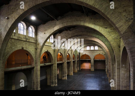 France, région Aquitaine, Département de la Gironde, Bordeaux, CAPC, Musée d'art contemporain situé dans l'entrepôt de laine, de l'intérieur Banque D'Images