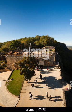 France, région Aquitaine, Département de la Dordogne, Castelnaud-la-Chapelle, château de Castelnaud, 13e siècle, des armes du moyen âge la pièce Banque D'Images