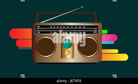 Radio Vintage Illustration de Vecteur