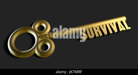 La clé de votre survie en tant que concept Banque D'Images