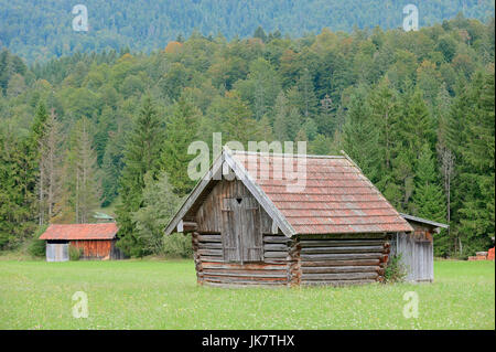 Grange, Wallgau, Bavière, Allemagne | Scheune, Wallgau, Werdenfelser Land, Bayern, Deutschland Banque D'Images