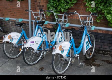 Boris vélos ou vélos ou vélos à louer Northampton Banque D'Images