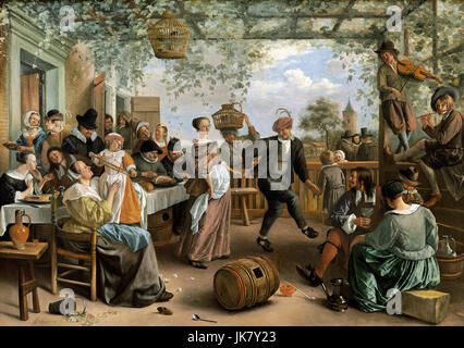 Jan Steen, le couple danse 1663 Huile sur toile. National Gallery of Art, Washington, D.C., USA. Banque D'Images