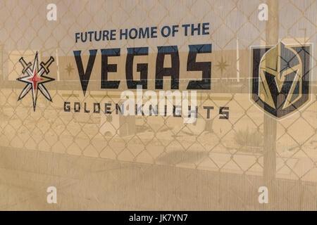 Las Vegas - Circa Juillet 2017 : Vegas Golden Knights pratique nouvelle installation, Les chevaliers sont la dernière équipe d'expansion de la LNH et commencera à jouer en 2017 II Banque D'Images