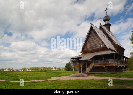 La Russie, Vladimir Oblast, anneau d'or, Suzdal, Suzdal Kremlin, Saint Nicolas église en bois Banque D'Images