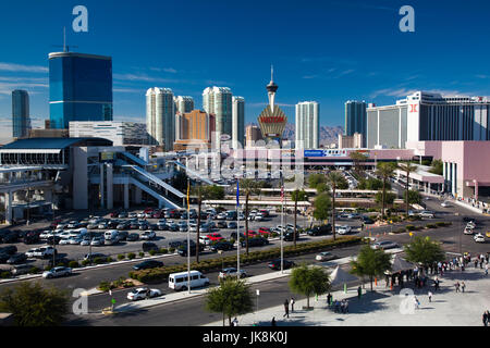 USA, Nevada, Las Vegas, Las Vegas Convention Center area et de monorail Banque D'Images