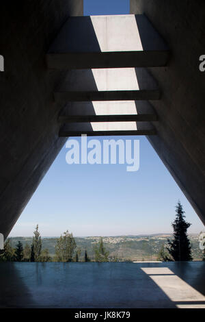 Israël, Jérusalem, le Mont Herzl, Vad Yashem, Mémorial de l'Holocauste vue plate-forme Banque D'Images